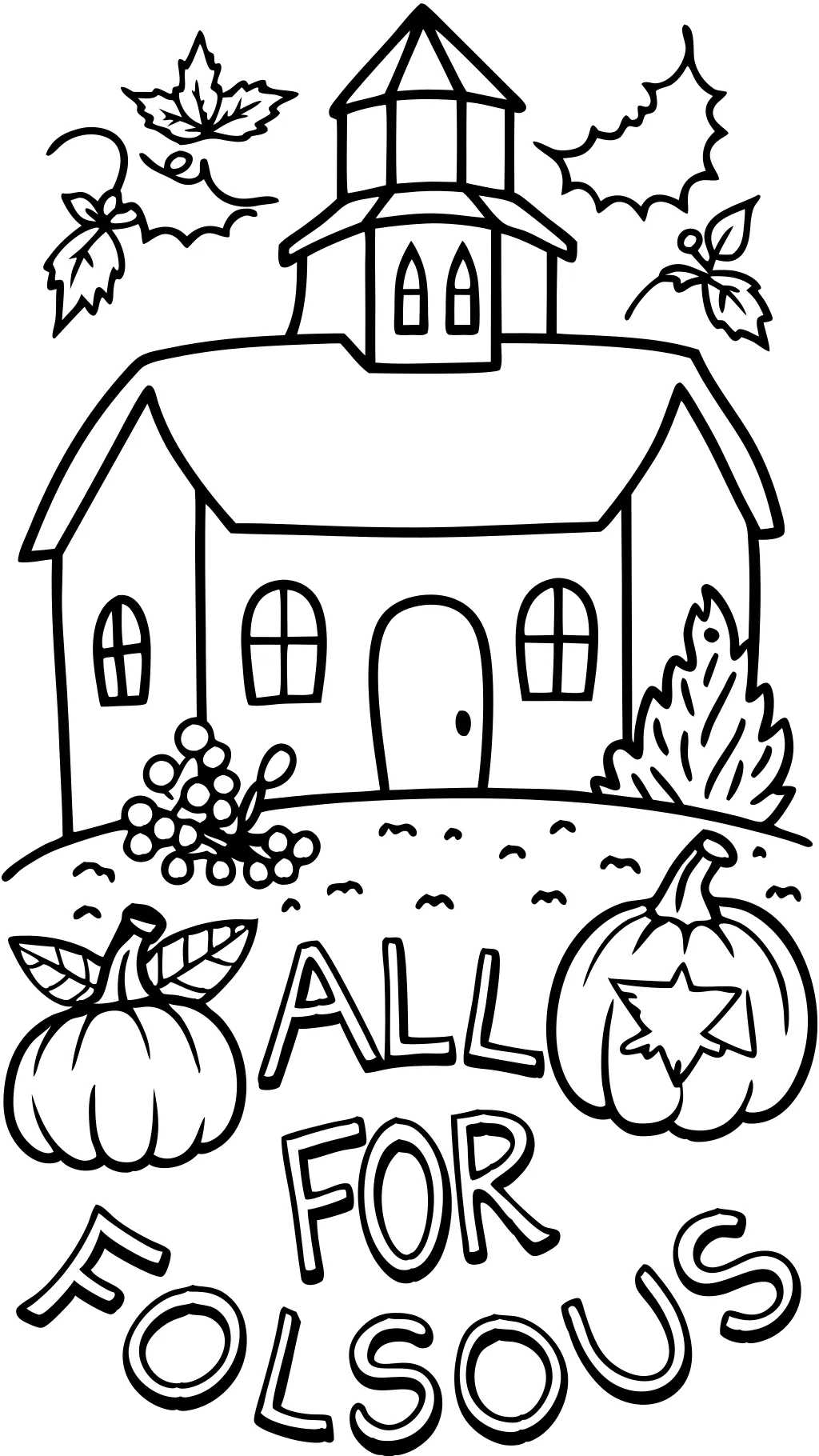 fall for jesus coloring page